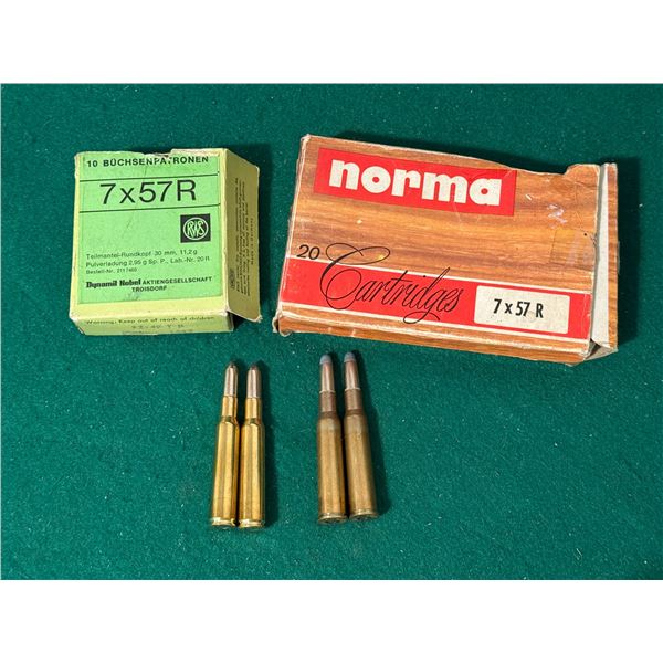 7x57R Factory Ammunition Lot