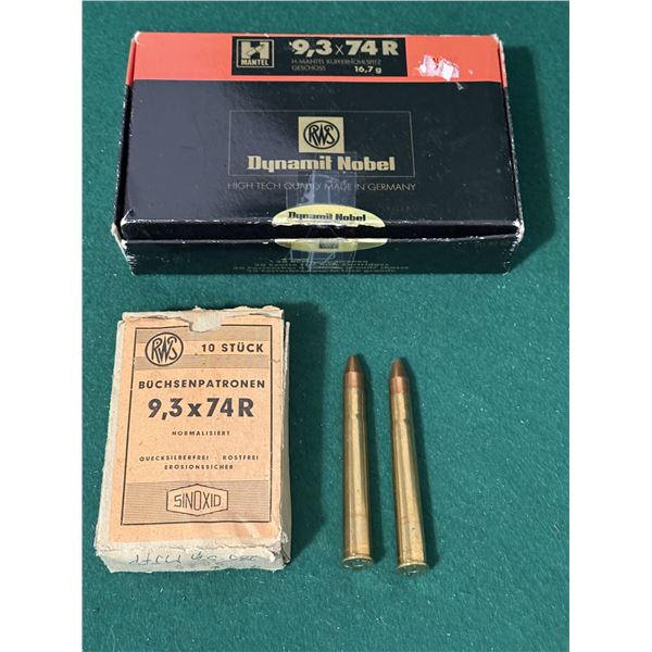 9.3 x 74 R Factory Ammunition Lot