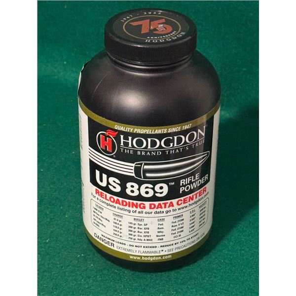US 869 Hodgdon Rifle Reloading Powder