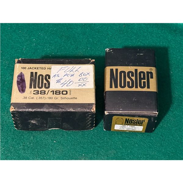 .38 Cal 180 Gr. Nosler Bullets