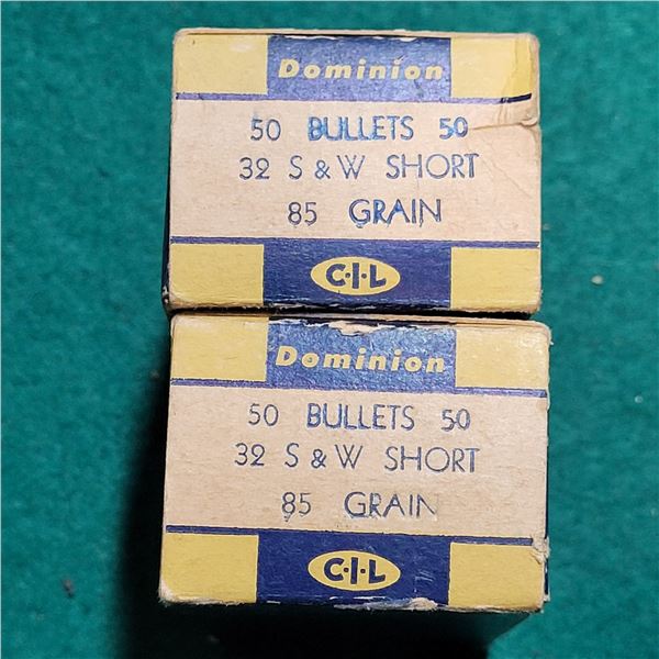 32 S&W 85gr CIL Dominion  Bullets