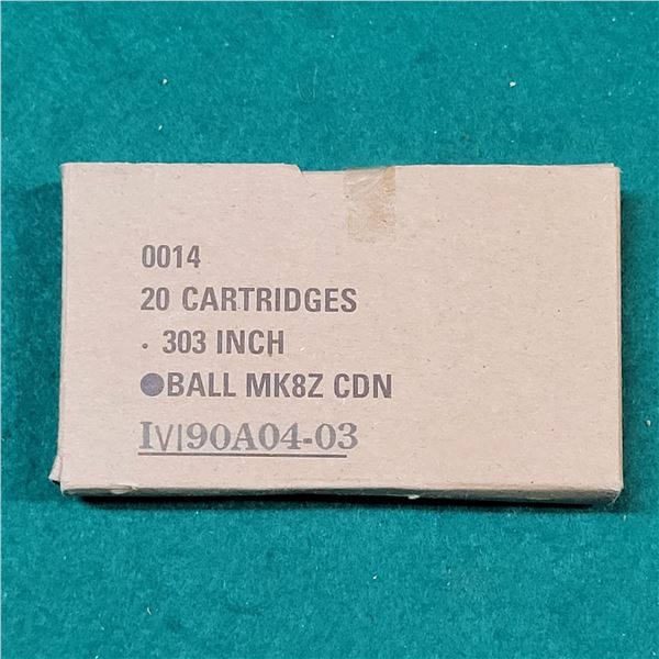 .303 British Ball MKZ8 CDN Military Ammo