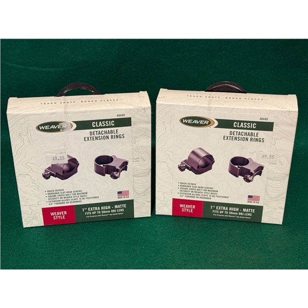 Weaver 1" Extra High Classic Detachable Weaver Style Extension Rings (Matte)