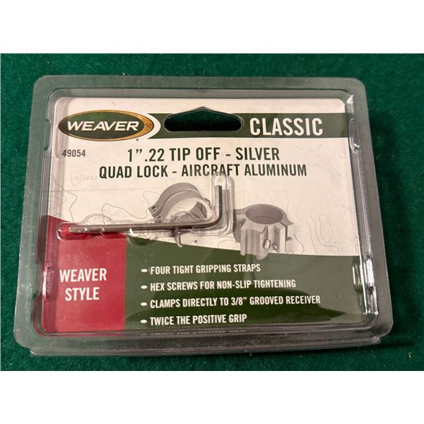 .22 Tip Off Classic Weaver-Style Quad Lock Scope Rings