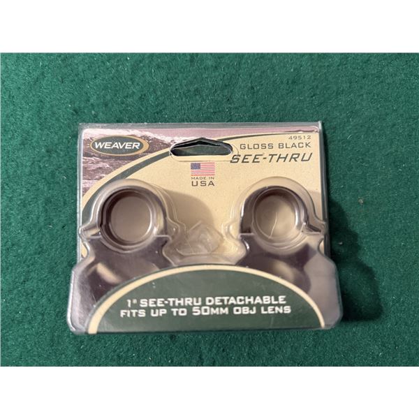1" See-Tthru Detachable Weaver Scope Rings