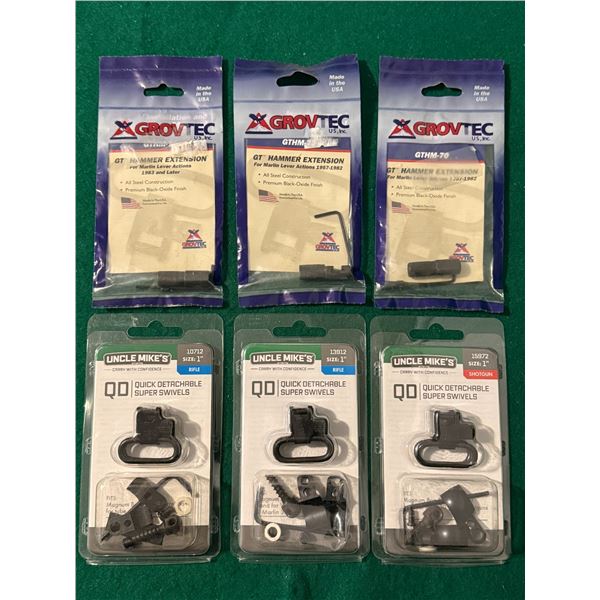 Hammer Extensions and 1" Quick Detachable Super Swivels for Rifle and Shotgun Lot