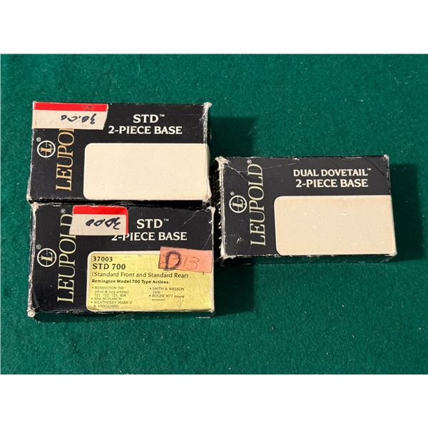 Leupold STD and Dovetail 2-Piece Bases Lot