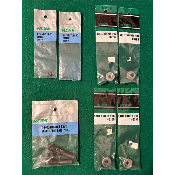 RCBS Lot of Hex Nuts, Seater Plugs and Shell Holders