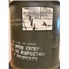 Image 3 : Vintage Military Surplus Metal Drum Container