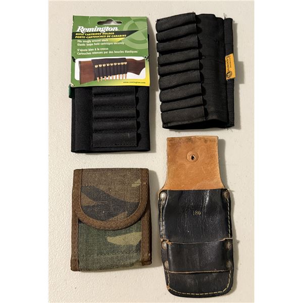 Multi Caliber Rifle Cartridge Holders and Bayonet Frog Lot