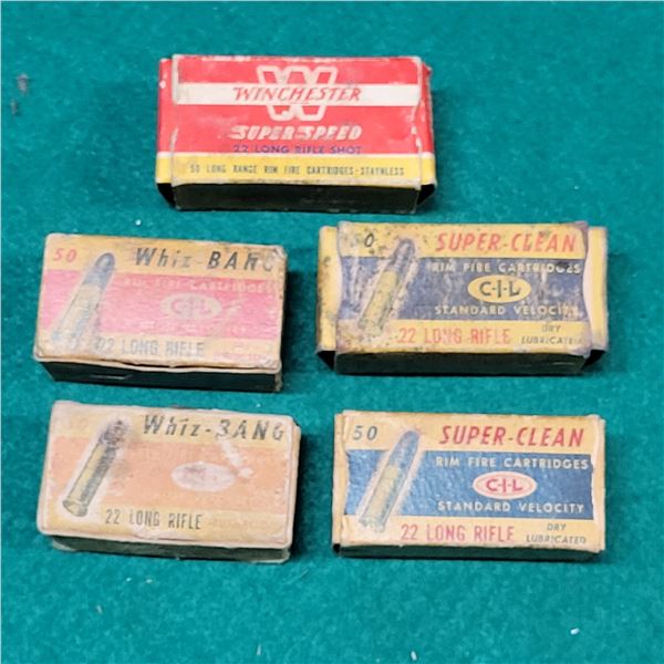 5 .22 Cal Empty Collector Boxes