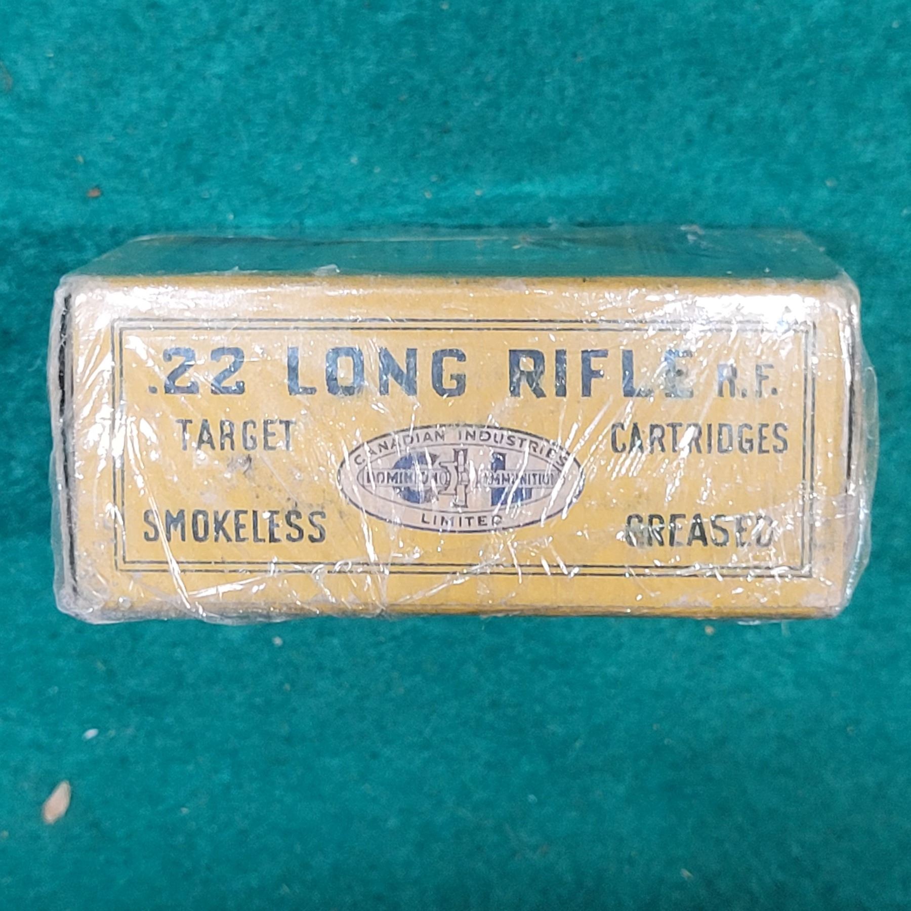 Candian Rifle Bullets Box CIL .22 Long Rifle Cal Canadian Military Issue Collectible Ammo