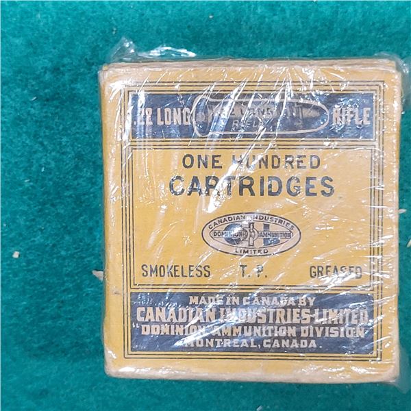 CIL .22 Long Rifle Cal Canadian Military Issue Collectible Ammo