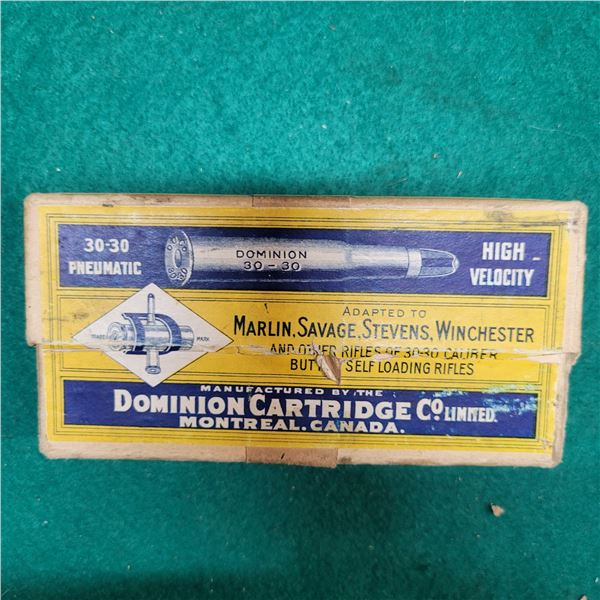 .30-30 Winchester Collectible Dominion Ammo