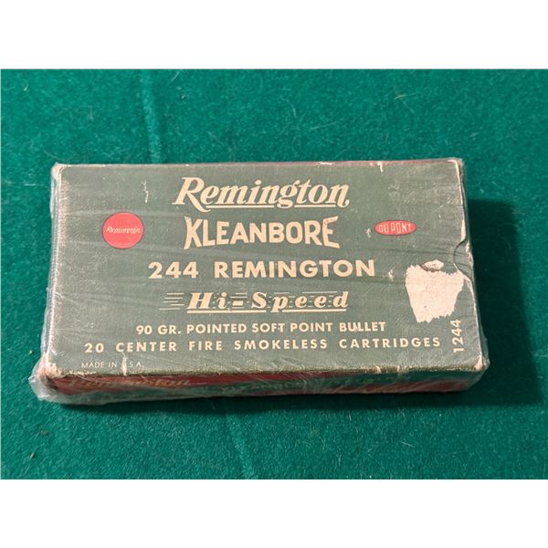 244 Remington 90 Gr Pointed Soft Point Cartridges in Collector's Box