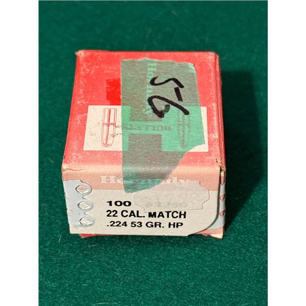 22 CAL .224 53 Gr Hornady Bullets
