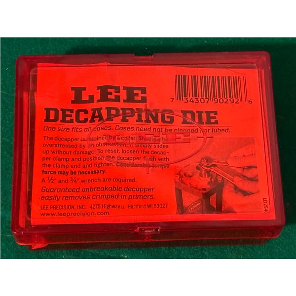 9 mm Lee Decapping Die