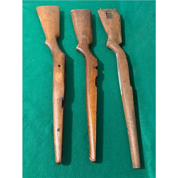 Vintage Wooden Rifle Stocks - Set of 3