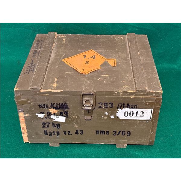 Vintage Czechoslovakian Military Ammunition Crate