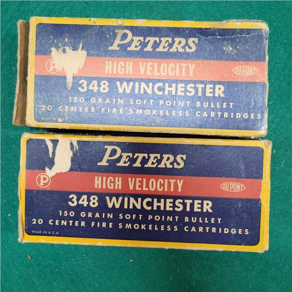 .348 Winchester Factory Peters Collectible Ammo