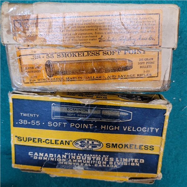 38-55 Winchester Smokeless Ammo in Collectible Box