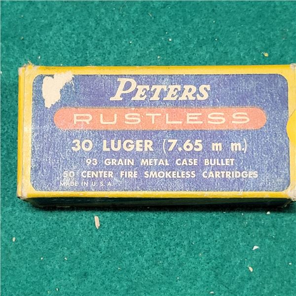 .30 Luger Collectible Peters Ammo
