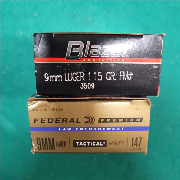 9mm Luger Blazer & Federal Premium Ammo