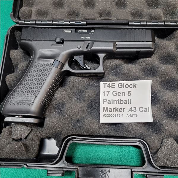 Glock T4E 17 Gen 5 Paintball Marker .43 Caliber