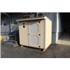 Image 1 : Beige/Gray  6'  X  8'  X  8'  Skid Mount Shed w/Door, Window