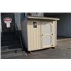 Image 2 : Beige/Gray  6'  X  8'  X  8'  Skid Mount Shed w/Door, Window