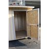 Image 4 : Beige/Gray  6'  X  8'  X  8'  Skid Mount Shed w/Door, Window
