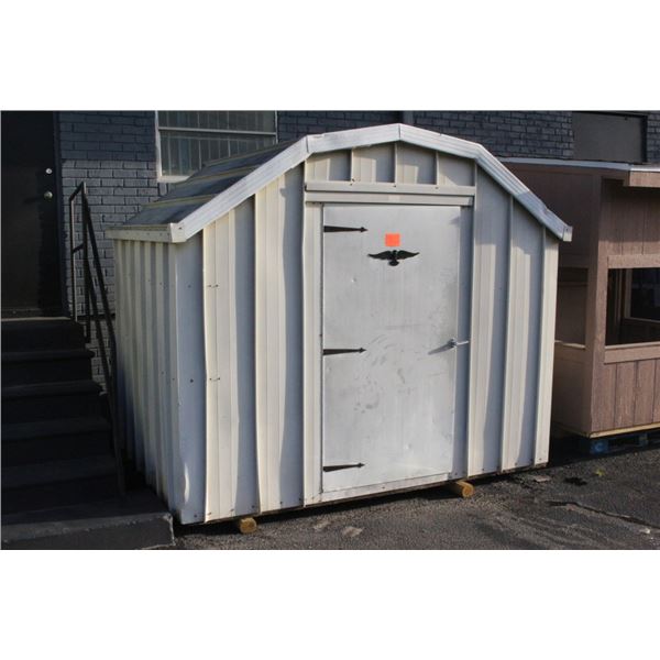 Wally Watt ?  6'  X  8'  X  8'  Alum. Storage Shed w/Door, Floor