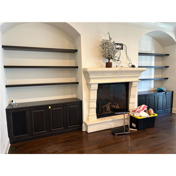 Mocha Cabinets (2) w/6 Shelves Family Room *MUST BE REMOVED BY MARCH 31*