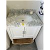 Image 1 : Marble Top White Vanity and Bathroom Salvage by Family Room *MUST BE REMOVED BY MARCH 31