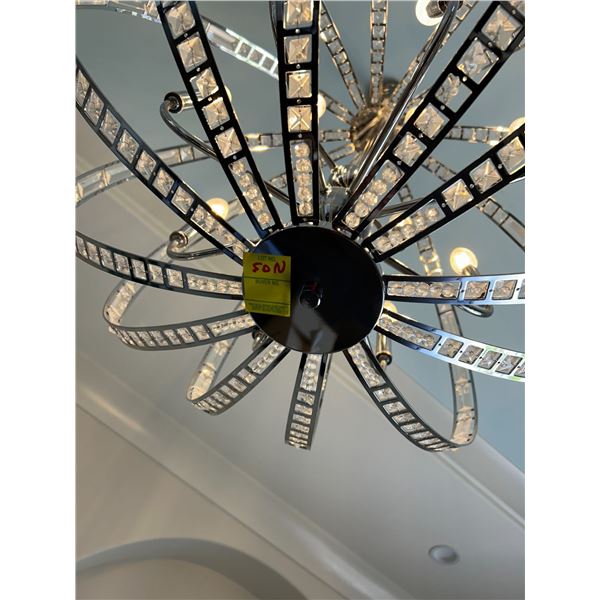 Crystal/Chrome Chandelier in Entry Lobby *MUST BE REMOVED BY MARCH 31 *