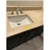 Image 1 : Beige Quartz Top Mocha Vanity/Tub/Bath Salvage/Media Room *MUST BE REMOVED BY MARCH 31