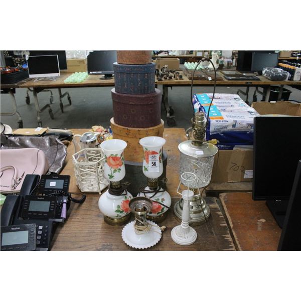 Floral Hurricane Style Lamps/Others - 4