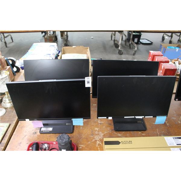 4-Lenovo LED Monitors - 4 X $