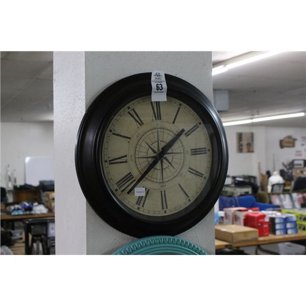 Compass Style Wall Clock