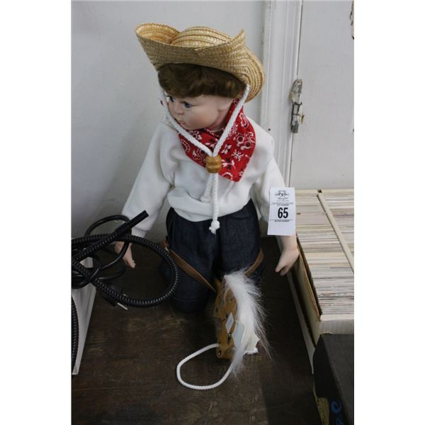 Boy Doll Riding Stick Horse Doll