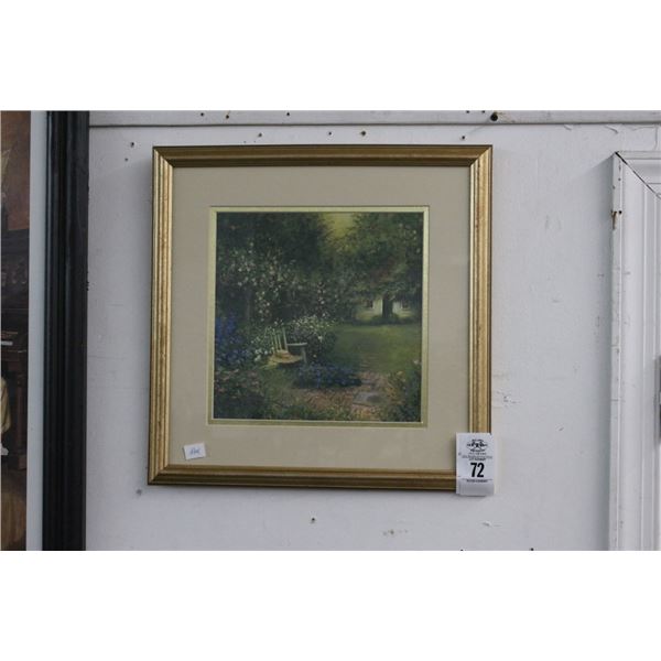 Framed Garden Scene - 15"  X  15"