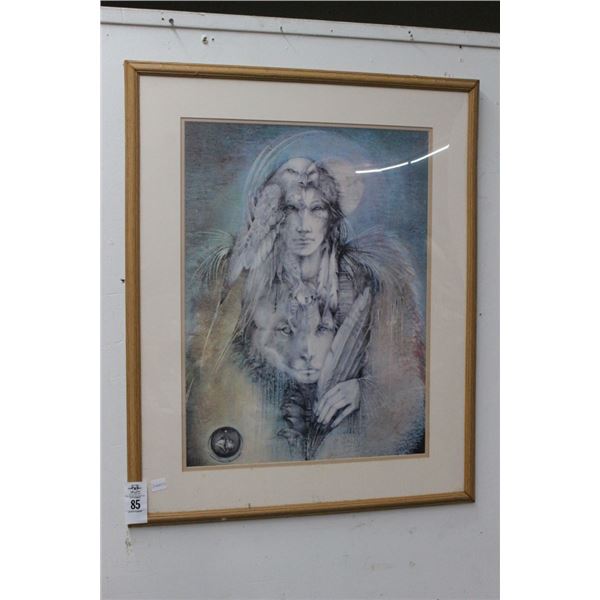 Framed Abstract Indian Wall Art - 30"  X  36"