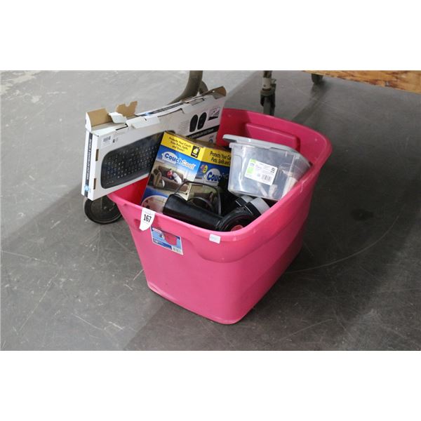 Box Asst. Nail Polish, Couch Cover, Keyboard, Asst. Items