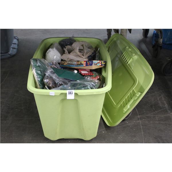 Bin of Asst. Model Train Kit Accessories
