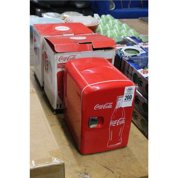 2-Coca Cola Electric Mini Coolers - 2 X $