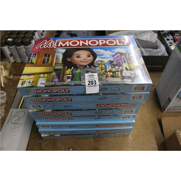 8-Mrs. Monopoly Boardgames - 8 X $