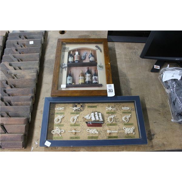 Knot Display, Miniature Wine Bottle Display Wall Art