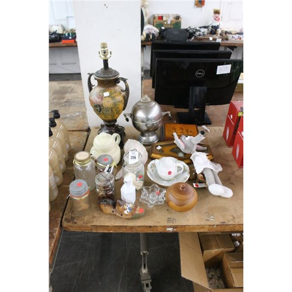 Conch Shell, Asst. Jars, Table Lamp, Ship Wall Art, Plush