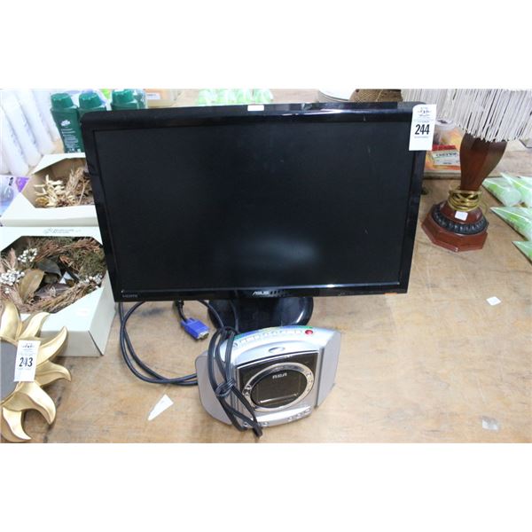Asus Monitor, RCA Alarm Clock