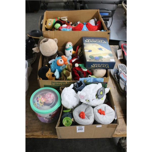 Asst. Plush Toys, Mancala Game